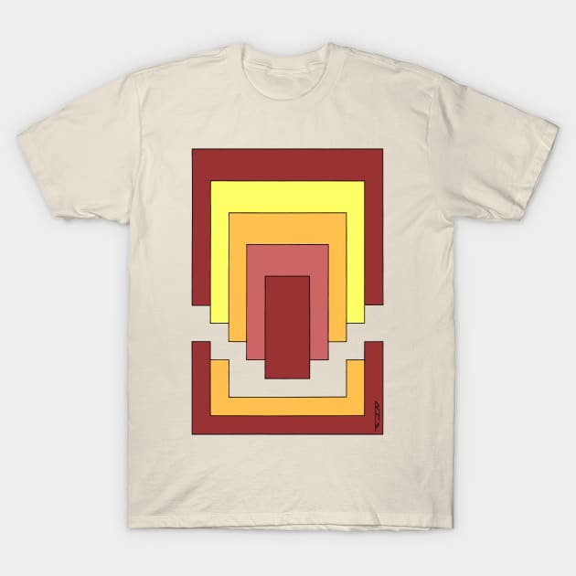 Rectangle Abstract Multicolor (70s Style) T-Shirt by AzureLionProductions